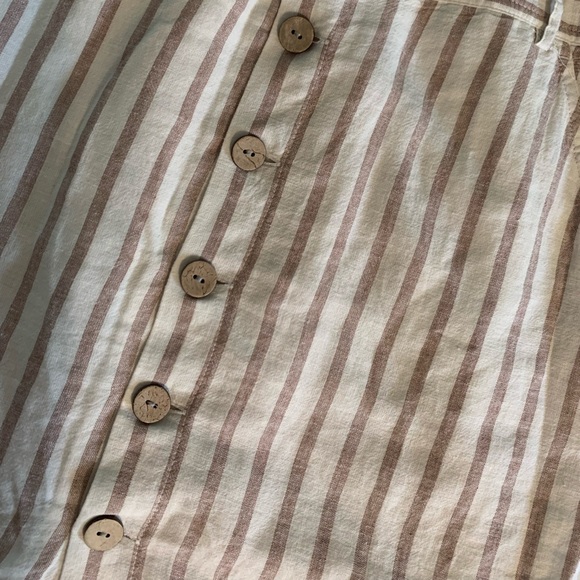 Striped Overall Dress - Picture 2 of 5